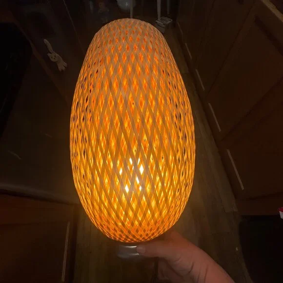 Ikea BOJA Table lamp, bamboo/handmade 16  Boho bohemian